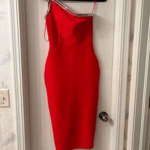 Elegant Red Women's Dress